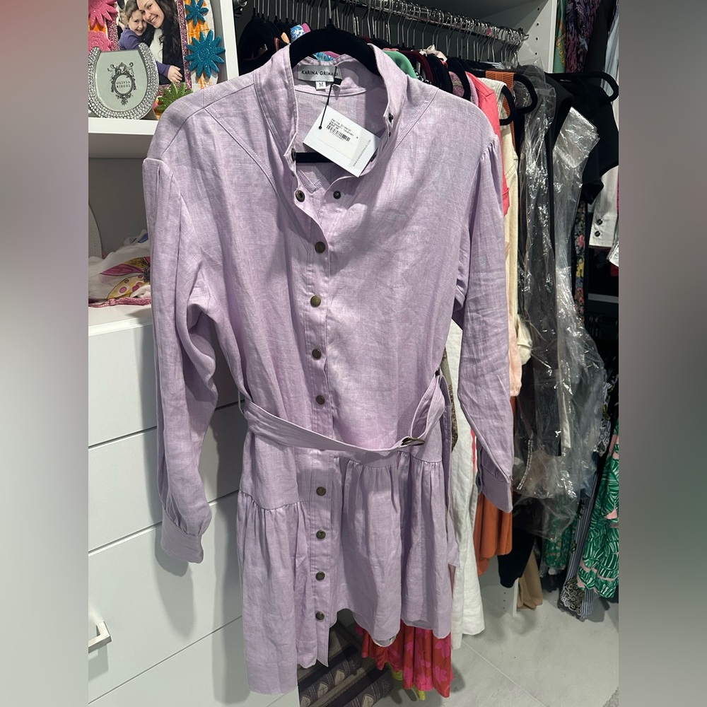 Karina Grimaldi Lavender Shirt Dress